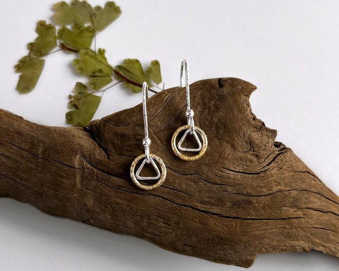 Mini Mountain Sun Earrings