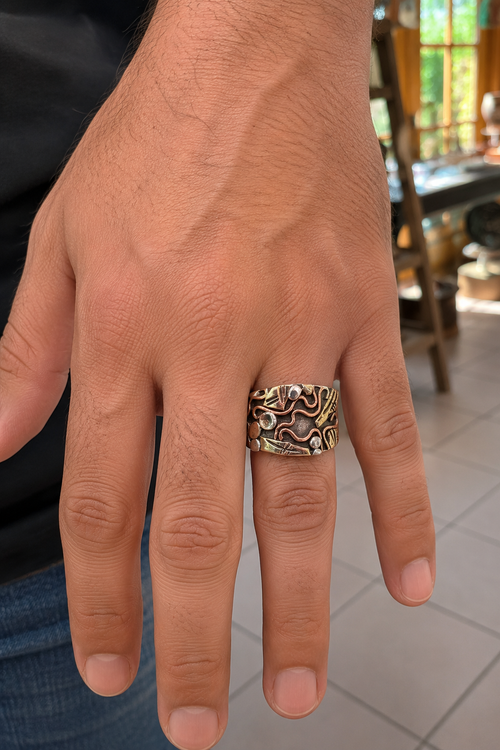 Mixed Metal Ring for Men