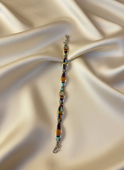 Multi Stone Link Bracelet