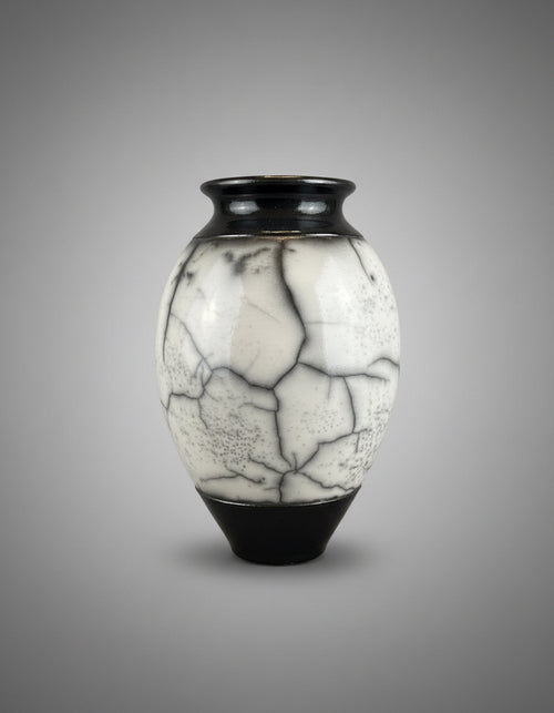 Naked Raku Vase by Bob Smith – 11.5"h x 7.5"w