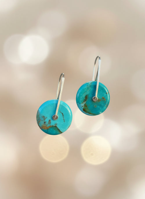 Kingman Turquoise Earrings by Nancy Foo