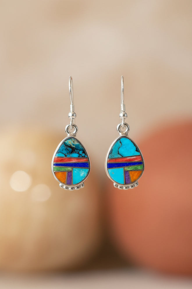 Indian Summer Drop Earrings - Handmade Native American Jewelry