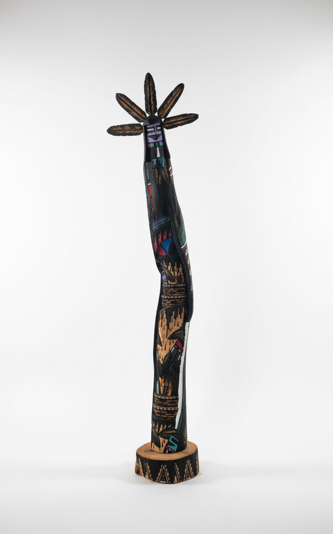 24-inch Kachina Sculpture by Navajo Artist Jerald Guy