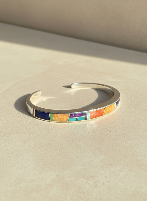 Multi Stone Navajo Stone Inlaid Cuff