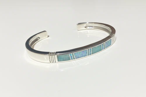 Opal & Amazonite Cuff Bracelet - Navajo Made