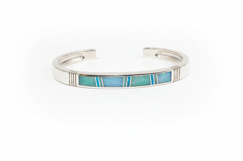 Opal & Amazonite Cuff Bracelet - Navajo Made