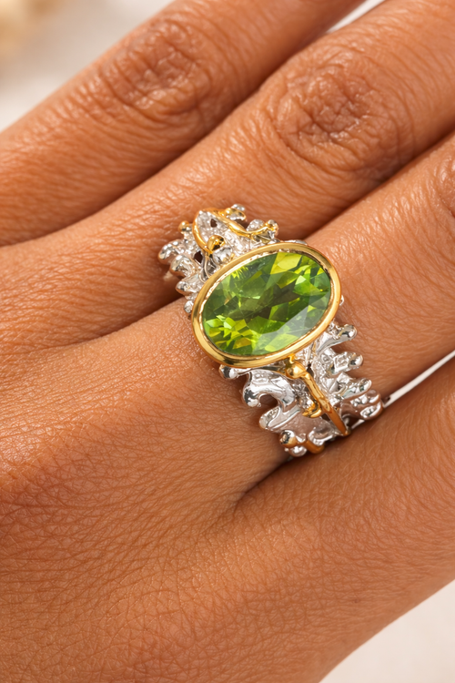 Oval Peridot Ring