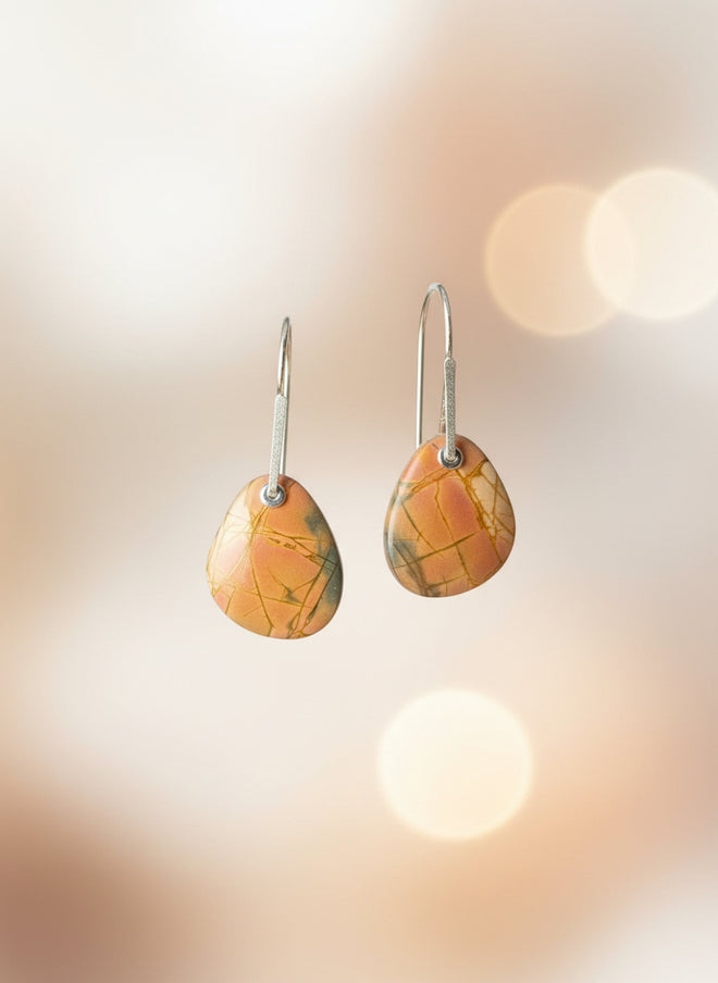 Picasso Jasper Oak Creek Earrings by Nancy Foo