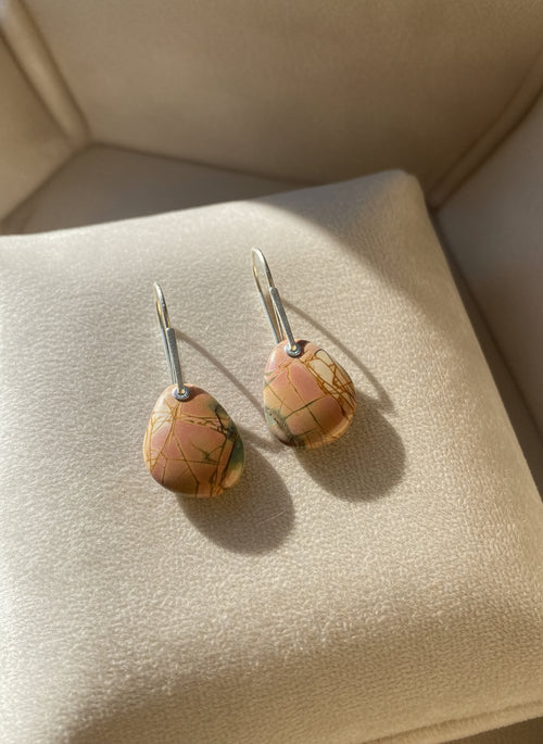 Picasso Jasper Oak Creek Earrings by Nancy Foo