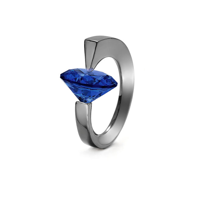 Dark Blue Crystal Ring