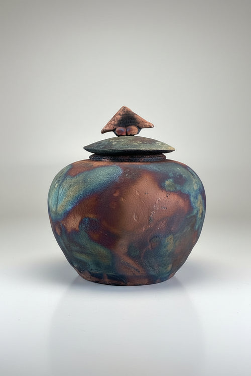Raku Pot with Lid