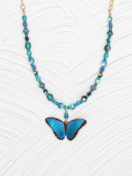 Bella Butterfly Beaded Necklace