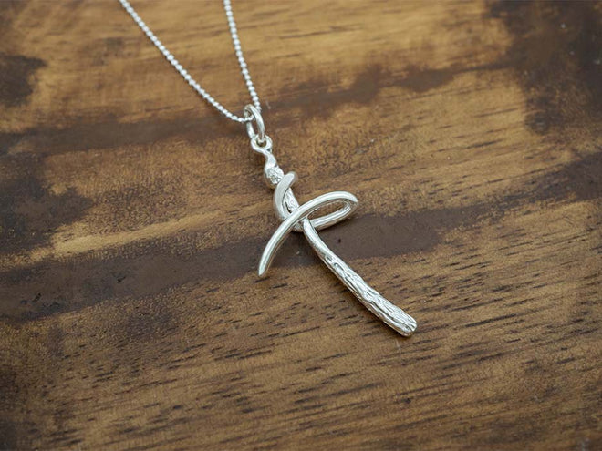 Textured Cross Swirl Pendant