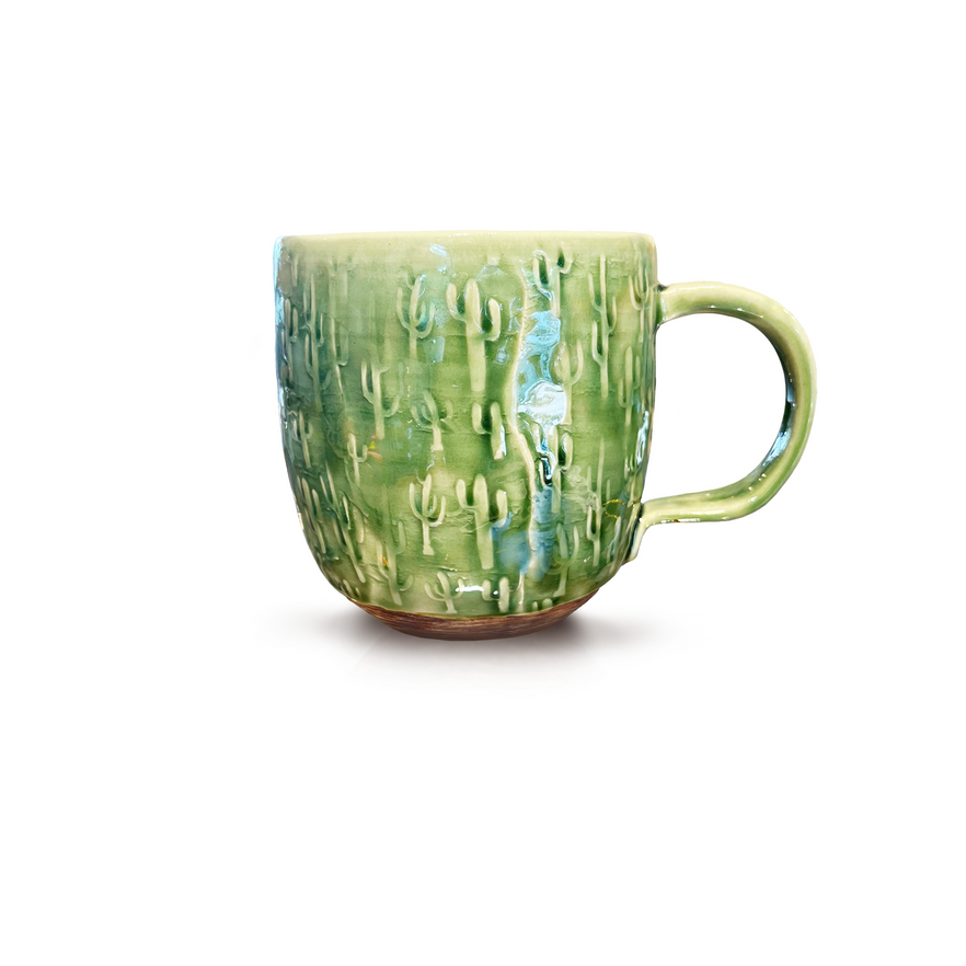 Saguaro Cactus Design Handmade Mug