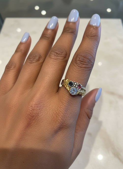 Handmade Multi Sapphire Ring