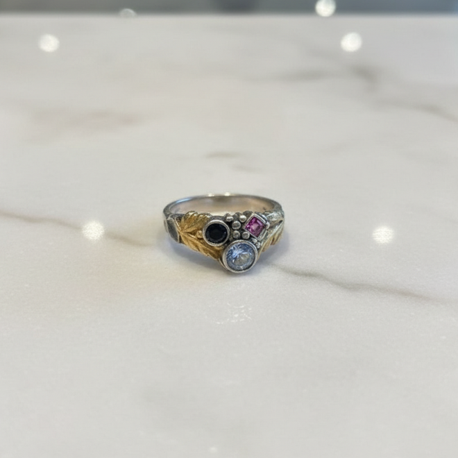 Handmade Multi Sapphire Ring