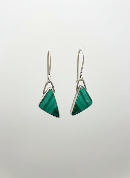 Handmade Malachite Earrings by Sari Green