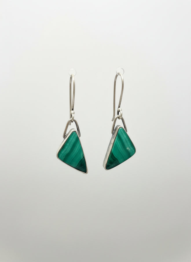 Handmade Malachite Earrings by Sari Green