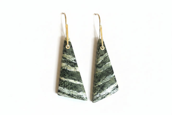 Sunlit Forest Serpentine Earrings