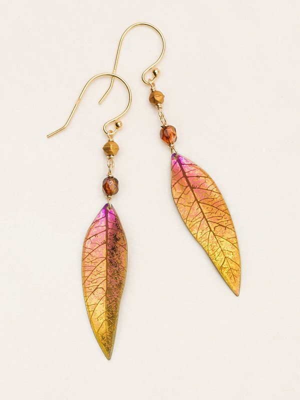 Shimmering Willow Earrings - Peach