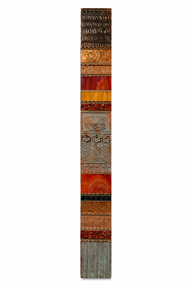 Southwest Totems 47”h x 5”w by Julie Hemer
