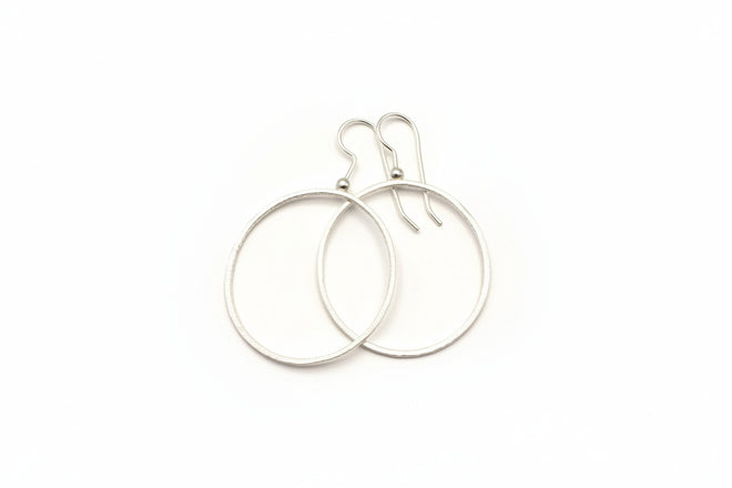 Sterling Silver Oval Hoops