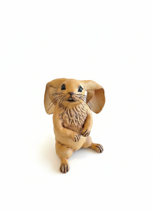 Handmade Lop-Eared Rabbit Sculpture by Sumati Colpitts