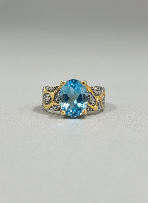 Swiss Blue Topaz Ring