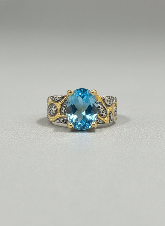 Swiss Blue Topaz Ring