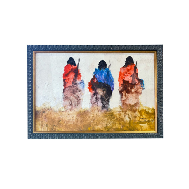 Three Friends — Al Clymer Original 23⅞″ × 16⅝″ FRAMED