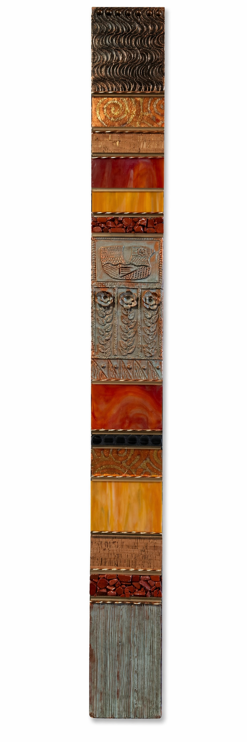 Southwest Totems 47”h x 5”w by Julie Hemer