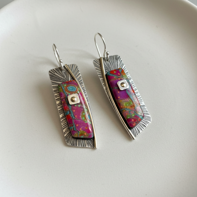 Sage Colorful Earrings