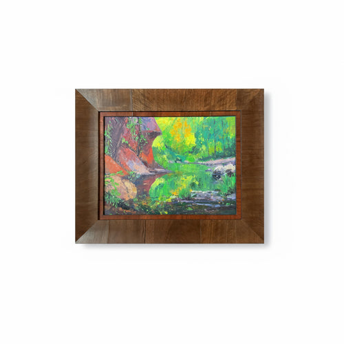 Start of Autumn — West Fork, Sedona — Original Palette-Knife Oil, 12″×16″ (Russell Johnson)