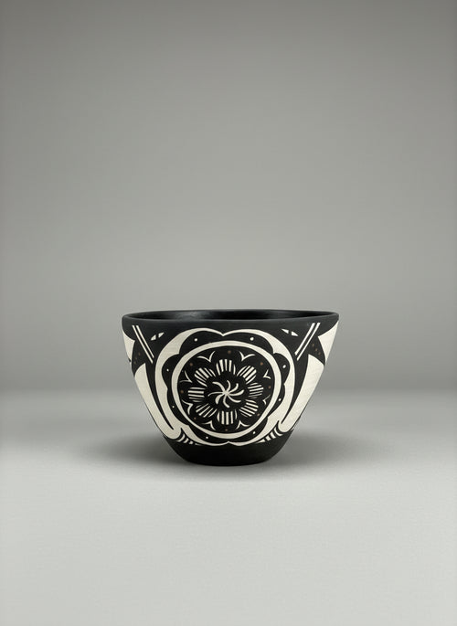 Darla Westika Zuni Pot — 4″ × 6″ — Hand-Painted Native Clay