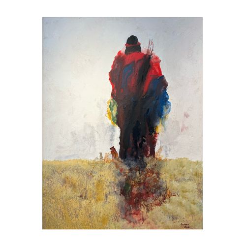 North Horse Soldier – Original Western Painting by Al Clymer (Wounded Knee Study #28)