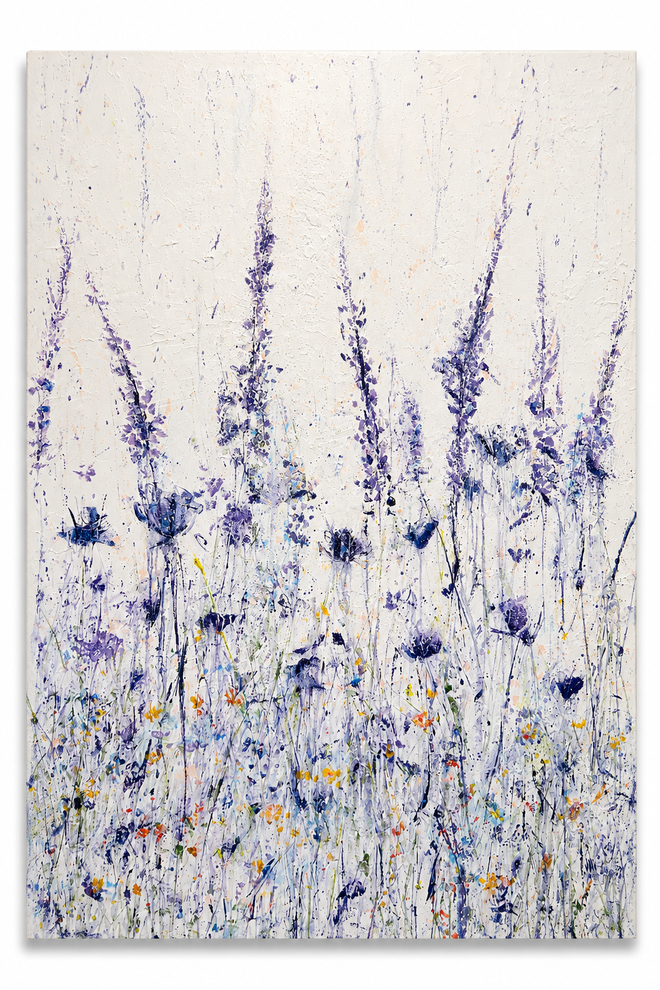 Altitude and Amethyst original acrylic painting by Jodi Maas, 36 x 48 inches
