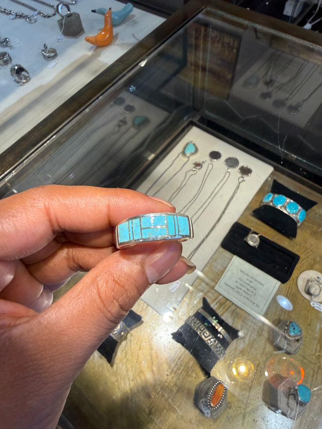 arizona kingman turquoise men's ring