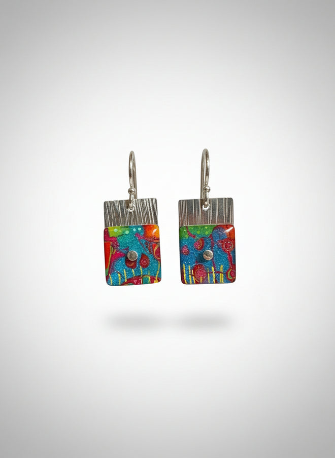 Rectangular Small Dangle Earrings
