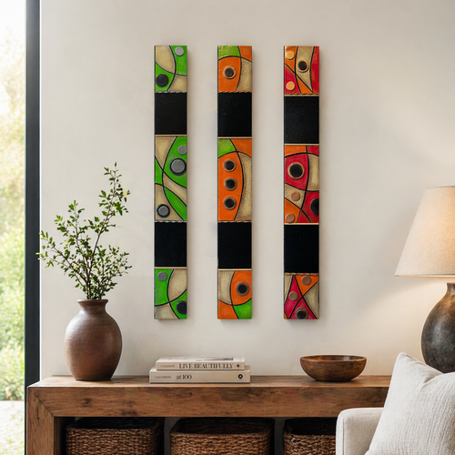 Green Color - Southwest Totems 20.5”h x 4”w by Julie Hemer
