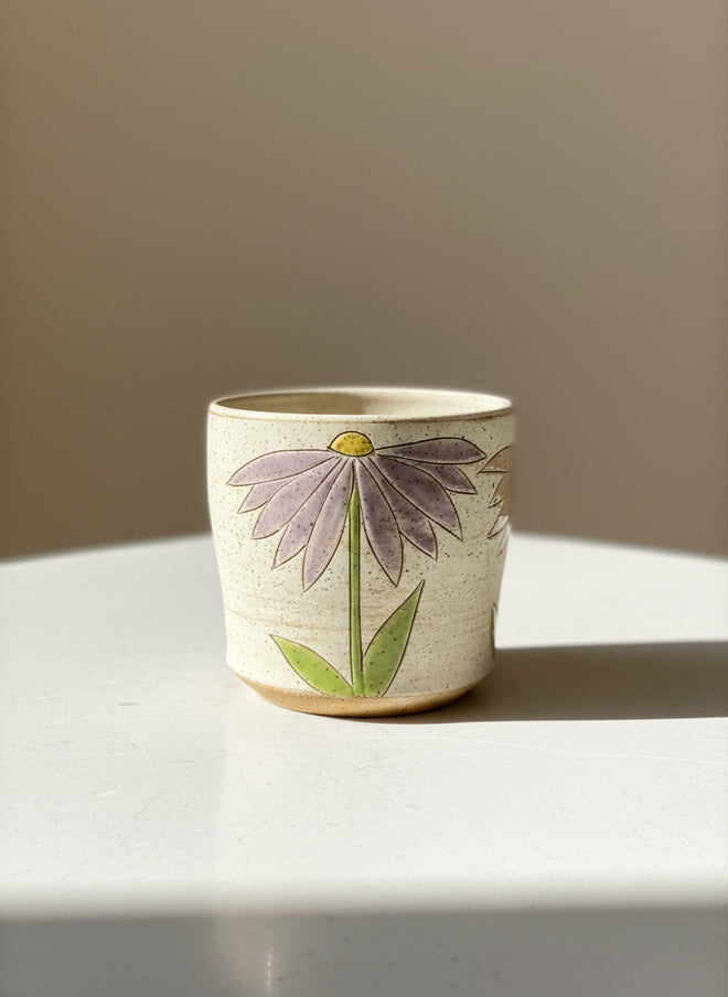 Handmade Ceramic Flower Coffee Mug