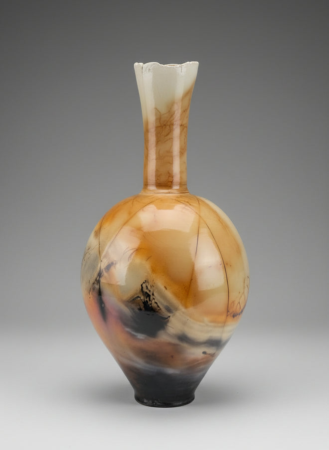 Saggar Fired Ceramic Vessel by Bob Smith