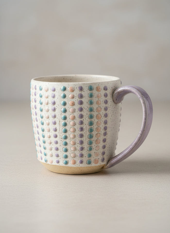 Ceramic Coffee Mug Small Dot Design - Made in Arizona