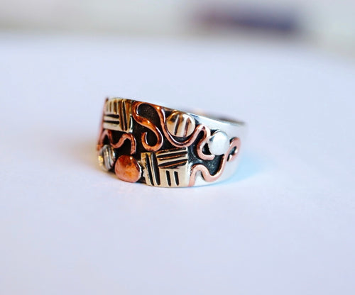 David Pritchard Mixed Metal Ring