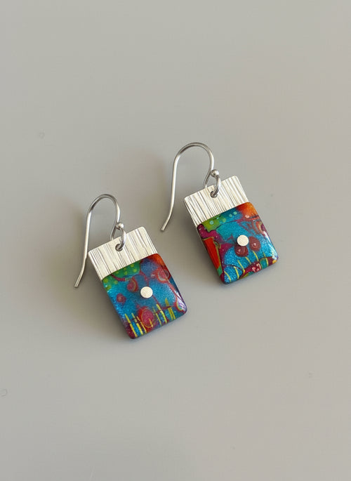 Rectangular Small Dangle Earrings