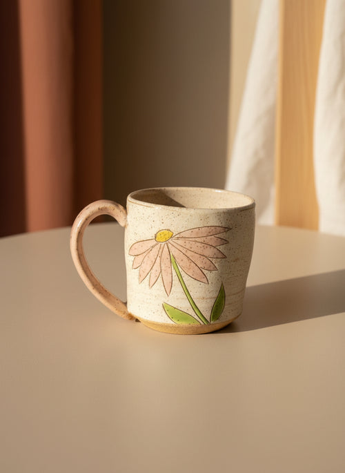 Handmade Ceramic Flower Coffee Mug