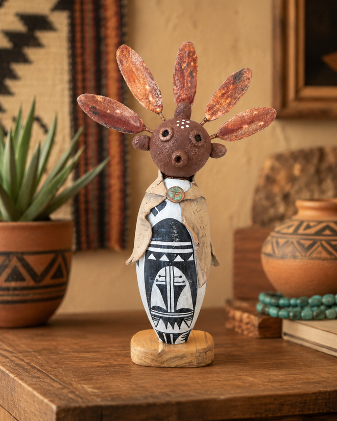 handmade original kachina doll sculpture by artist Julie Hemer Kachina Sculpture 