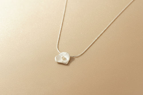 Sterling Silver Shell Pendant with Freshwater Pearl