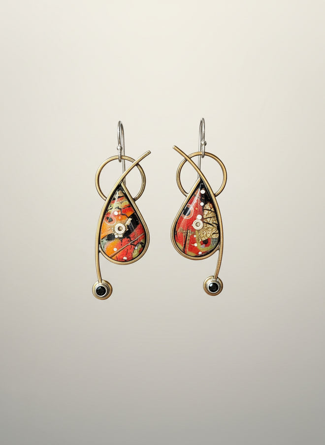 Black Spinel Earrings