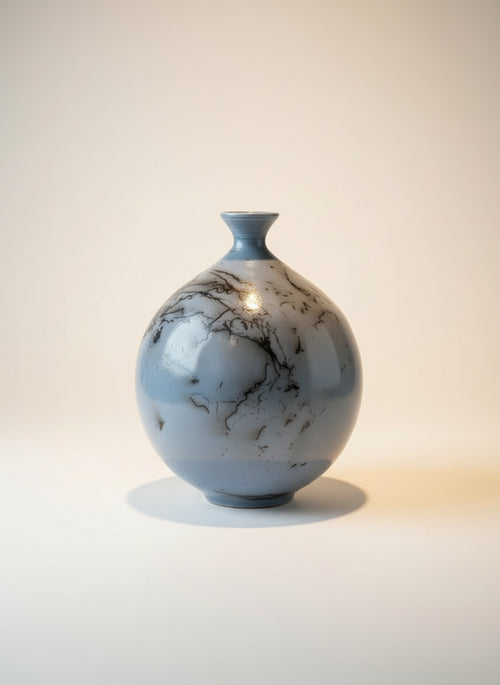 Grey Horsehair Glaze Bottle