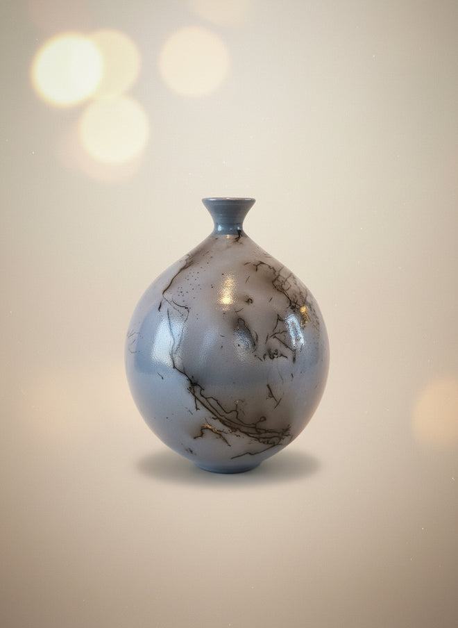 Grey Horsehair Glaze Bottle